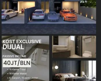 investasi masa tua penghasilan 40jt/bln kost exclusive dijual