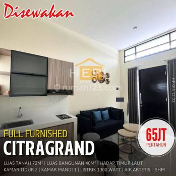 RUMAH CITRAGRAND  FULL FURNISHED  DISEWAKAN ! 2 KAMAR TIDUR