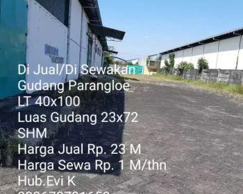 Di Jual Gudang Parangloe, Mks