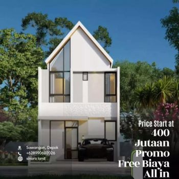 Rumah di sawangan 400jutaan cuma 3 menit ke waterboom putri duyung