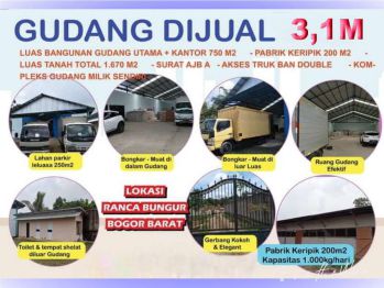 Gudang di Ranca Bungur Bogor Jawa Barat