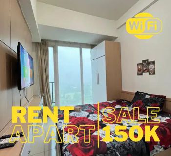 di sewakan apartment treepark bsd city harian dan mingguan