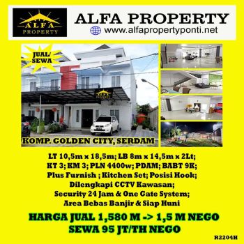 Dijual Rumah Hook Siap Huni Sei Raya Dalam Pontianak Kota