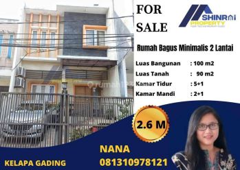 Rumah Minimalis 2 Lantai Lokasi di Kelapa Gading