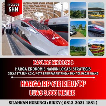 Jual Tanah Murah Di Bandung Dekat Stasiun KCIC