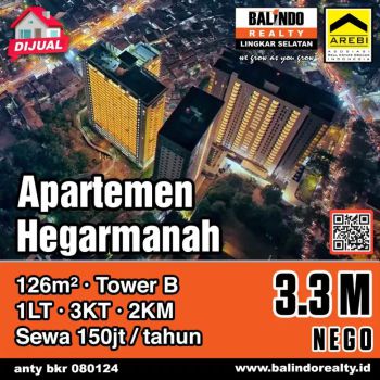Dijual Apartemen Hegarmanah Siap Huni