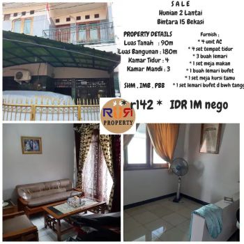 Sale Hunian 2 Lantai Bintara 15 Bekasi
