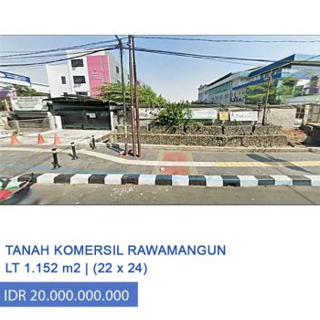 Tanah Komersil Dijual Di Rawamangun Pulogadung Jakarta Timur
