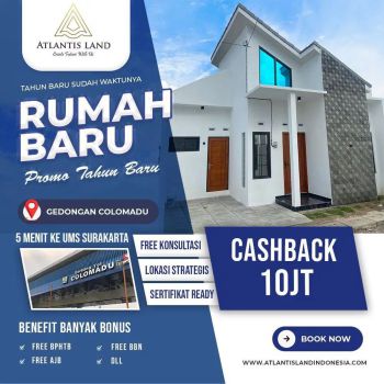 RUMAH MINIMALIS SELANGKAH DARI KAMPUS UMS SOLO (SERTIFIKAT READY)