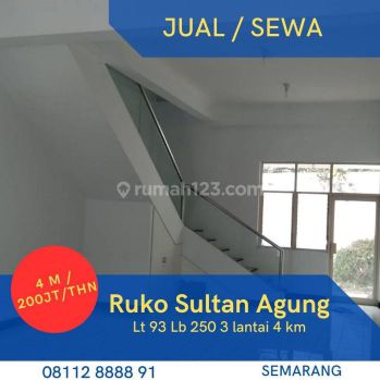 Sewa Jual Ruko di Jl. Sultan Agung