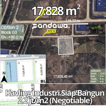 Dijual cepat kavling industri Artha Hill