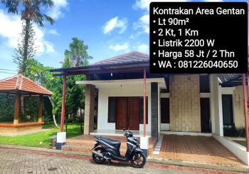 Kontrakan Rumah Minim Sewa 2 Thn Area Perum Cluster Gentan