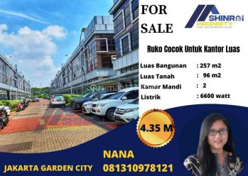 Ruko Luas Ada Sekat Cocok Untuk Kantor di Jgc,jakarta Garden City
