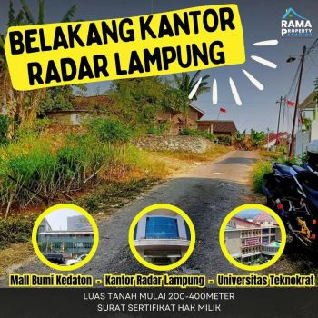 TANAH MURAH DEKAT JALUR DUA WAY HALIM BANDAR LAMPUNG SURAT SERTIFIKAT