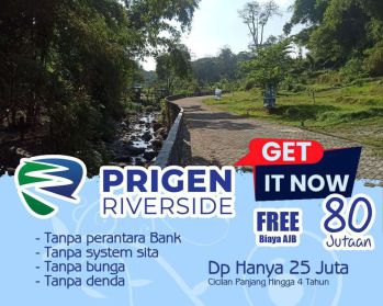 Kavling Eksklusif dengan Sungai Prigen Riverside
