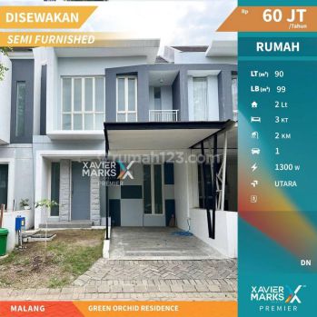Rumah Semi Furnish di Green Orchid Soekarno Hatta Malang