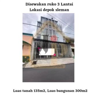 Disewakan ruko 3 lantai