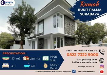 Dijual Rumah Baru Gress 2 Lantai Bukit Palma Surabaya - The EdGe
