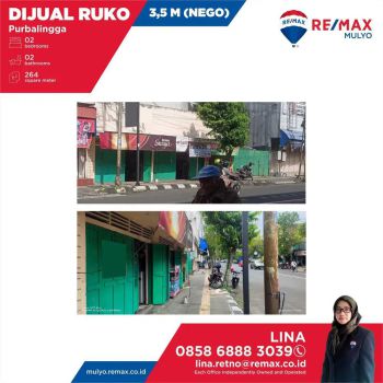 Dijual Ruko 2 Lantai Tepi Jalan Raya Lokasi Purbalingga