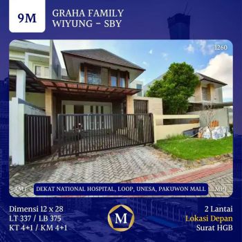 Rumah Graha Family Wiyung Surabaya Barat Strategis dkt Pakuwon Indah