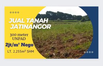 Dijual Tanah Murah Jatinangor 300 meter Kampus UNPAD SHM Siap Bangun