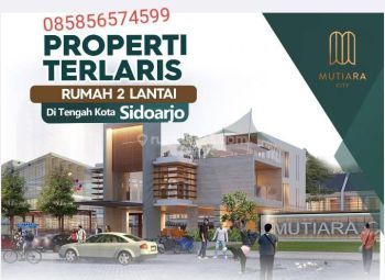 Rumah sidoarjo kota 2 lantai dekat exit toll