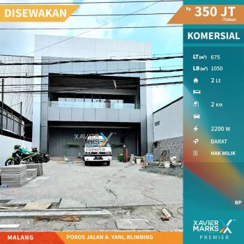 Disewakan Tempat Usaha Gress di Poros Jalan A. Yani Blimbing, Malang