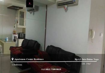 Disewakan Apartemen Cosmo Residence High Floor 1BR Full Furnished