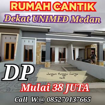 Rumah Mewah Dekat Unimed Pancing Mulai 300 Jt-AN DP Mulai 37,5 jt
