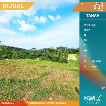 Dijual Cepat Tanah Kavling di Taman Dayu by Ciputra, Pandaan, Pasuruan