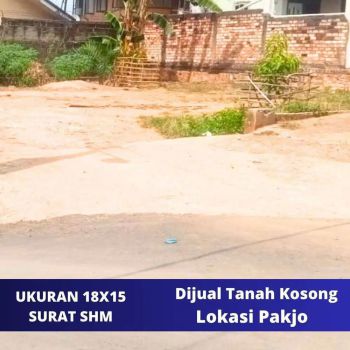 dijual tanah kosong lokasi pakjo belakang hotel amaris
