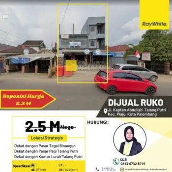 Di Jual Ruko Jl. Kapten Abdullah Kel. Talang Putri