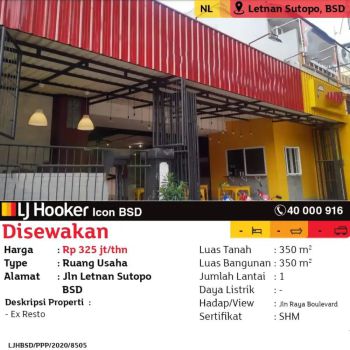 disewakan ruang usaha di bsd city