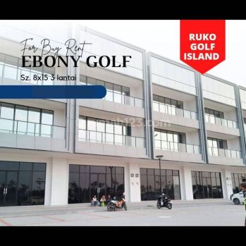 RUKO EBONY GOLF ISLAND PIK BOULEVARD 8x15 JALAN UTAMA