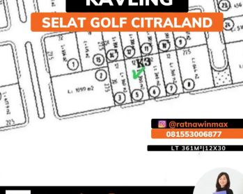 Dijual Kavling Selat Golf Citraland
