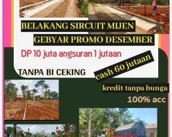 Tanah kavling murah belakang sirkuit Mijen angsuran 1 jutaan