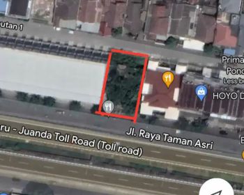 DIJUAL TANAH JALAN RAYA PONDOK TJANDRA NOL JALAN SAMPING TOL