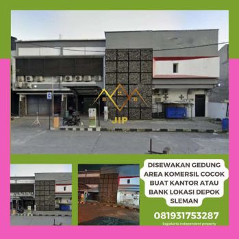 Disewakan gedung area komersil cocok buat kantor IT atau Bank