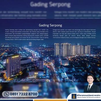 Kantor 5 Lantai Siap Pakai Hadap Jalan Utama Gading Serpong