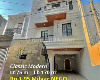 Rumah Baru Mewah Brand New 3 Lantai Siap Huni Harga Miring