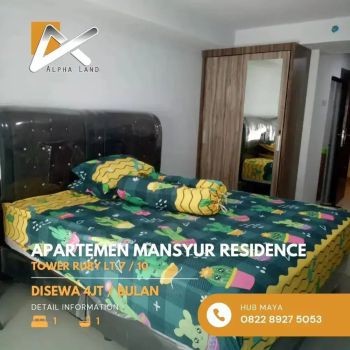 Disewa Unit Apartemen Mansyur Residence Tower Ruby Type Studio