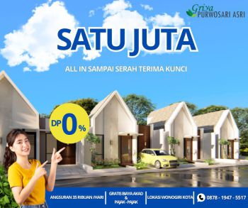 Rumah Satu juta all in Sampai Serah Terima Kunci