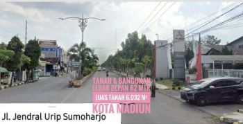 DIJUAL Tnh&Bangunan LD 62 mtr Tengah KOTA MADIUN, Lokasie Ciamik