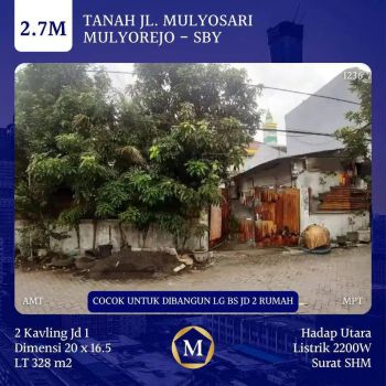 TANAH SIAP BANGUN DI JALAN MULYOSARI DEKAT PAKUWON CITY MALL