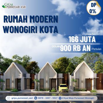 Rumah Modern Tepat di Wonogiri Kota