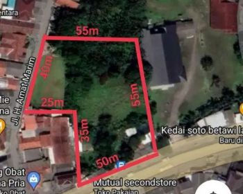 Dijual Tanah 5000m di Jalan Utama