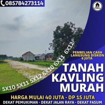 tanah kavling siap bangun kredit tanpa bunga