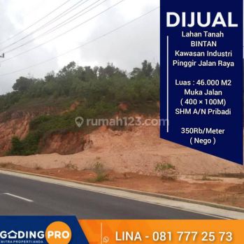 Dijual Lahan Tanah Bintan Kawasan Industri, Riau
