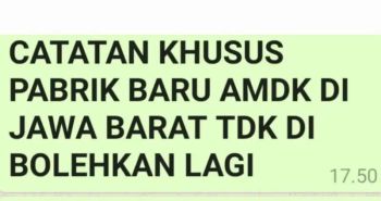 pabrik air amdk masih operasi jarang ada