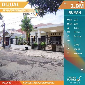 Rumah Semi Furnished, Strategis Dekat Brawijaya di Cengger Ayam Malang